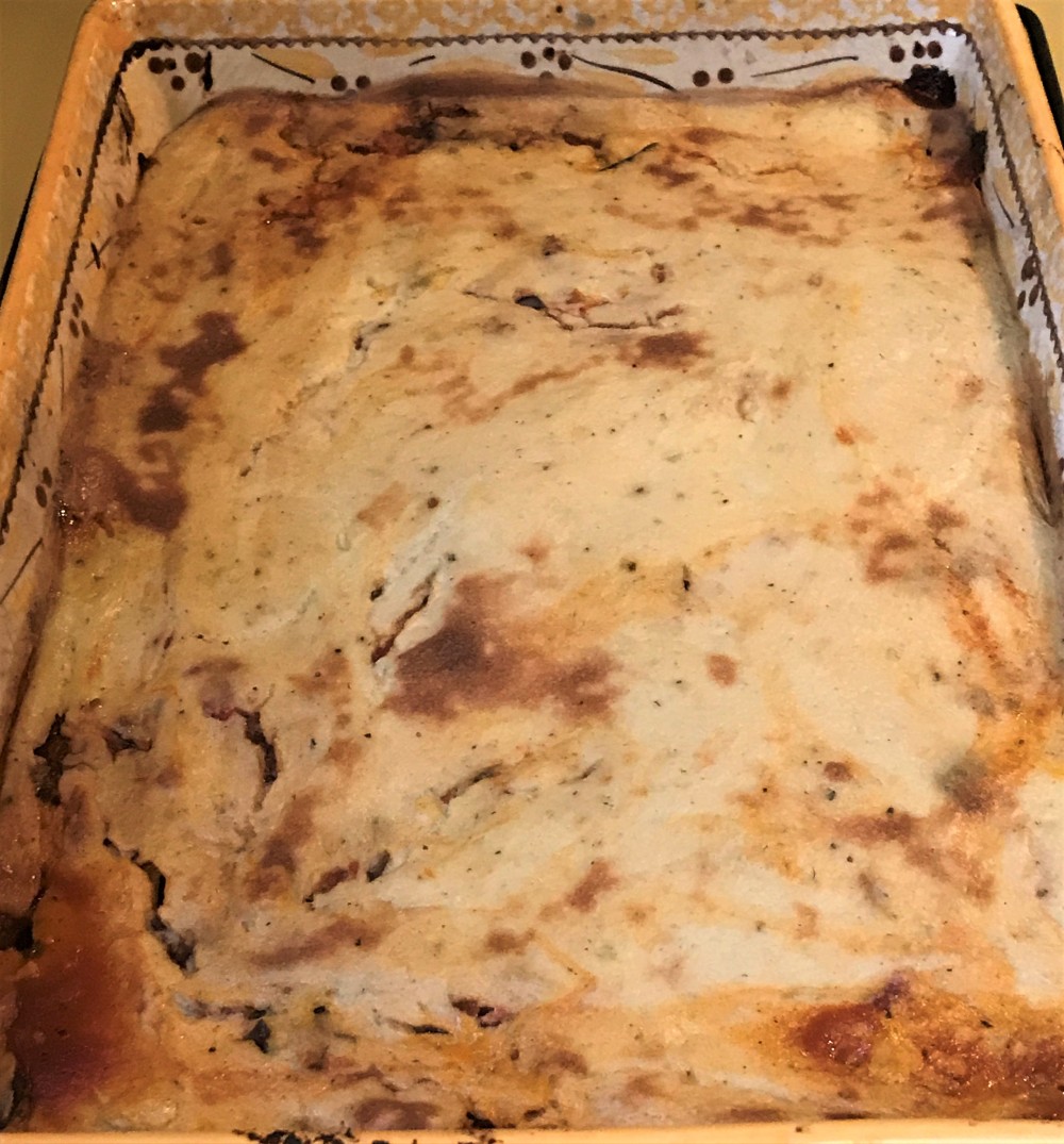 Cooked in Baking Dish Vertical